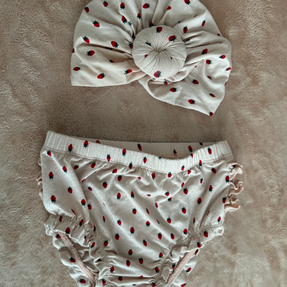 Hanna Anderson Head Wrap and Bloomer Set 3T